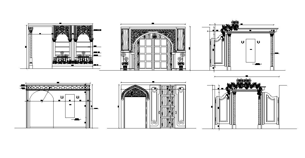Façade Detail drawing specified in this AutoCAD drawing file. Download the AutoCAD file.