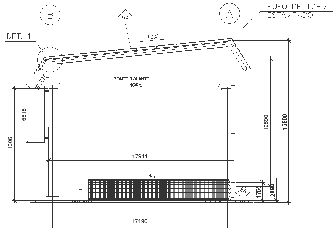 Fabrication layout detail DWG autoCAD drawing