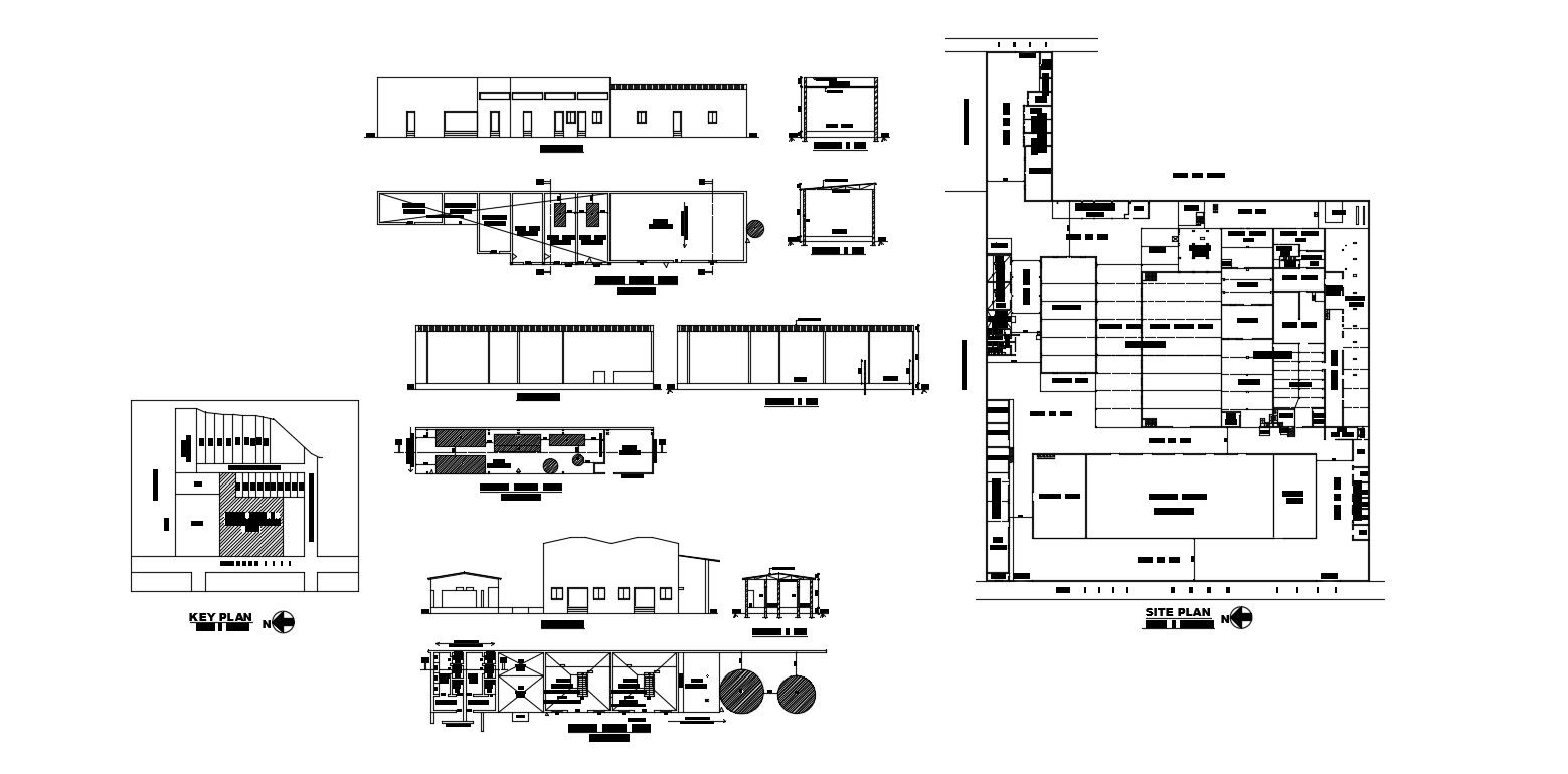 Factory Building Project DWG File