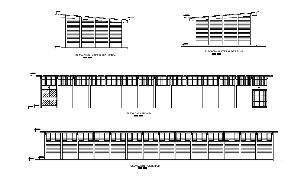 Factory Building Sectional Elevation Drawing Download Free DWG File