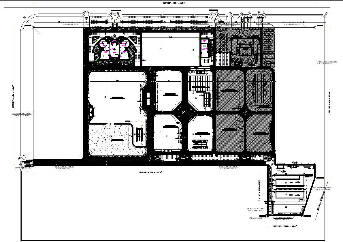 Factory Ground Floor Layout Plan CAD Drawing in AutoCAD DWG File