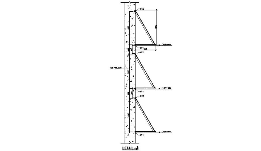 Factory Shed column Section Drawing DWG File| CADBULL