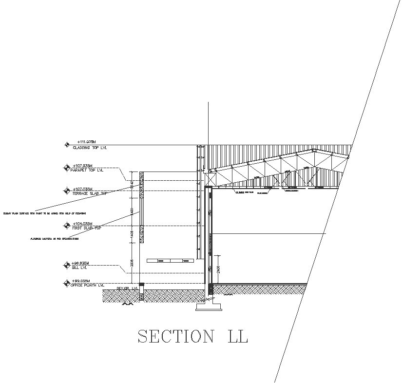 Factory design with section details dwg autocad drawing .