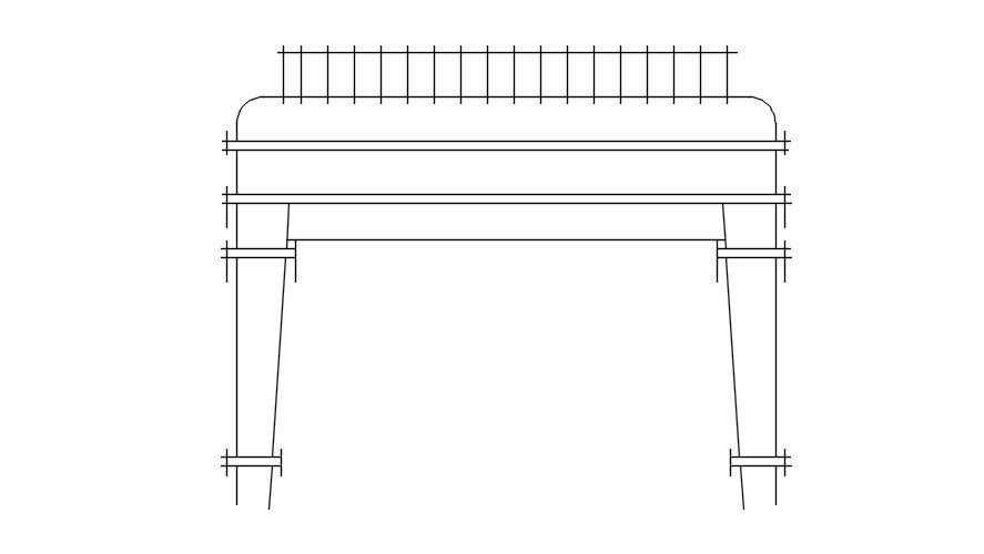Factory table design in AutoCAD 2D drawing, dwg file, CAD file