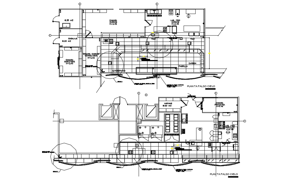 False ceiling design view dwg file