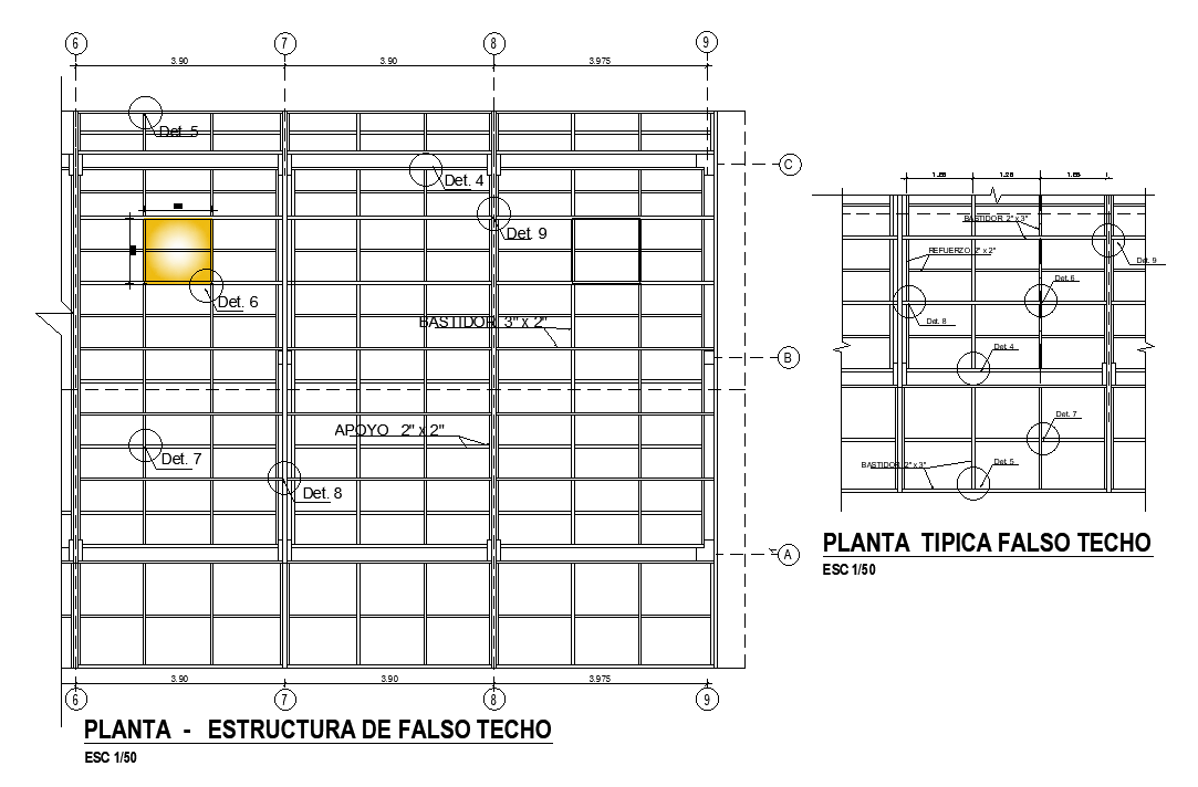 False ceiling detail cad drawing is given in this cad file. Download this 2d cad file now.