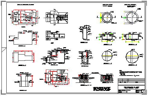Fan Bases Fireplace and duct detail drawing of industrial plant
