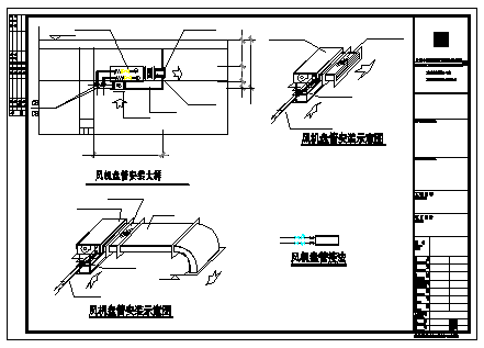 Fan coil installation diagram detail design drawing