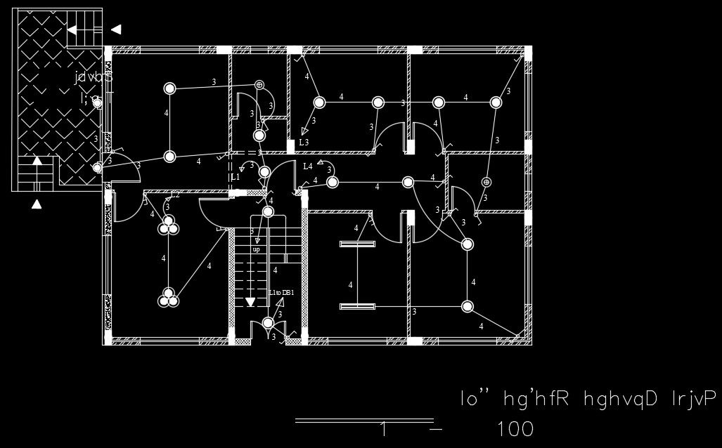 Fan layout of the 15x10m house plan