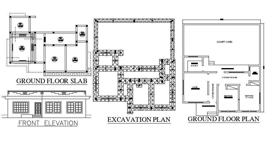 Farm house layout details AutoCAD files