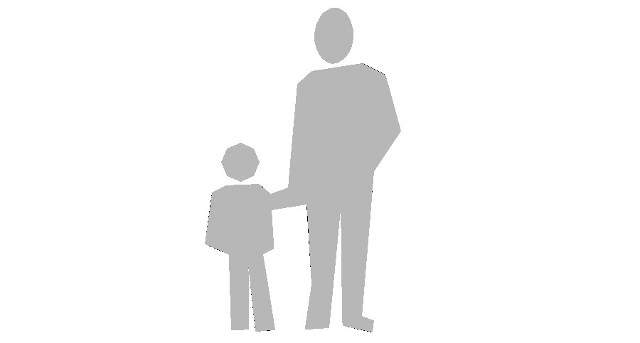 Father and child elevation block cad drawing details dwg file
