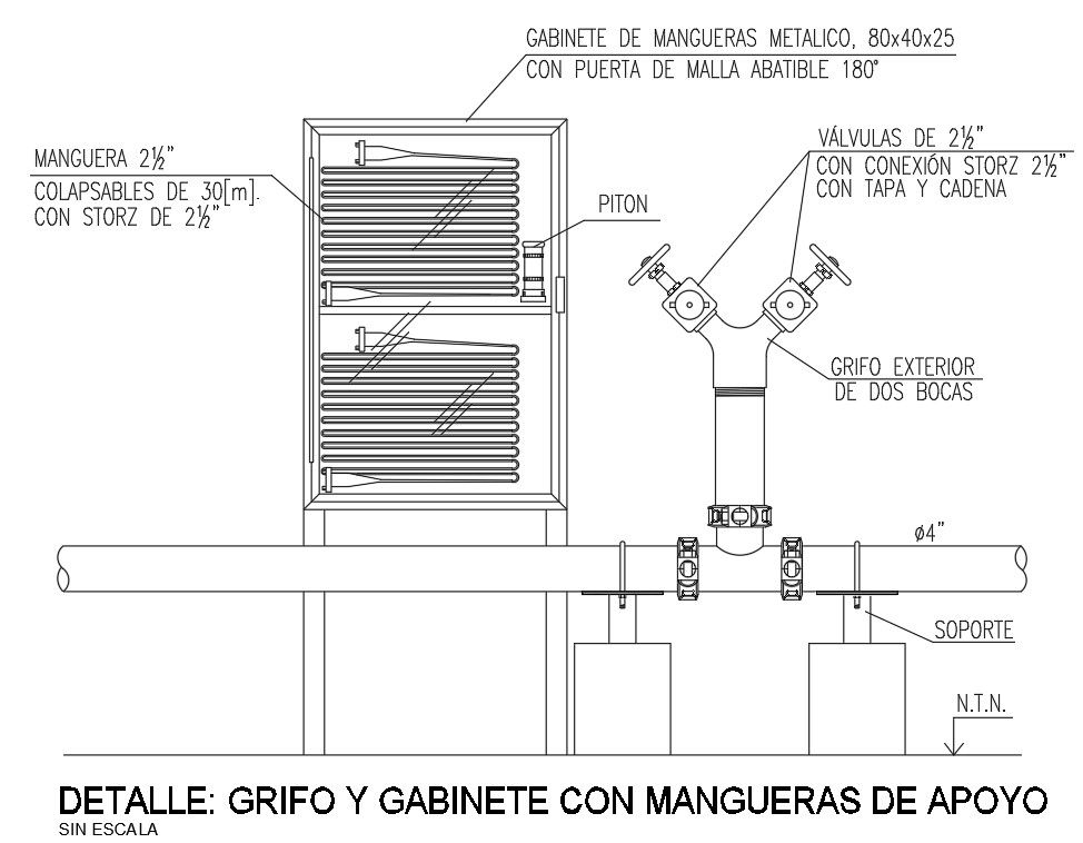 Faucet And Cabinet With Support Hoses For Drawing With DWG File