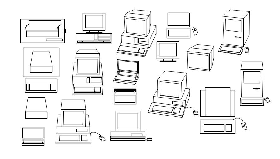 Fax machine 2d cad blocks in AutoCAD, dwg file.