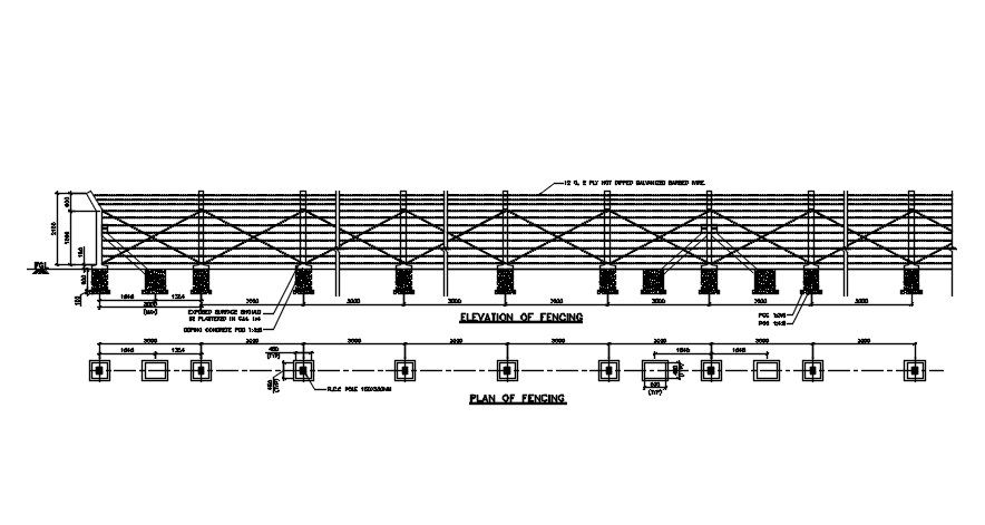 Fencing detail. download free autocad DWG file | CADBULL