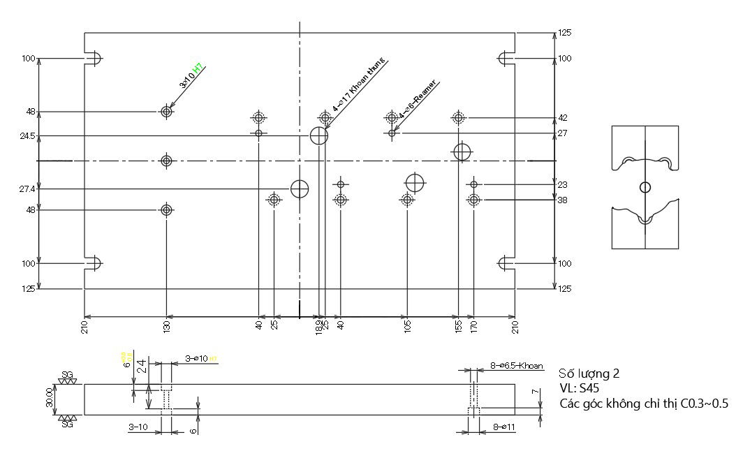 File shows the steel plate details in 2D Autocad DWG drawing file. Download the Autocad DWG drawing file.