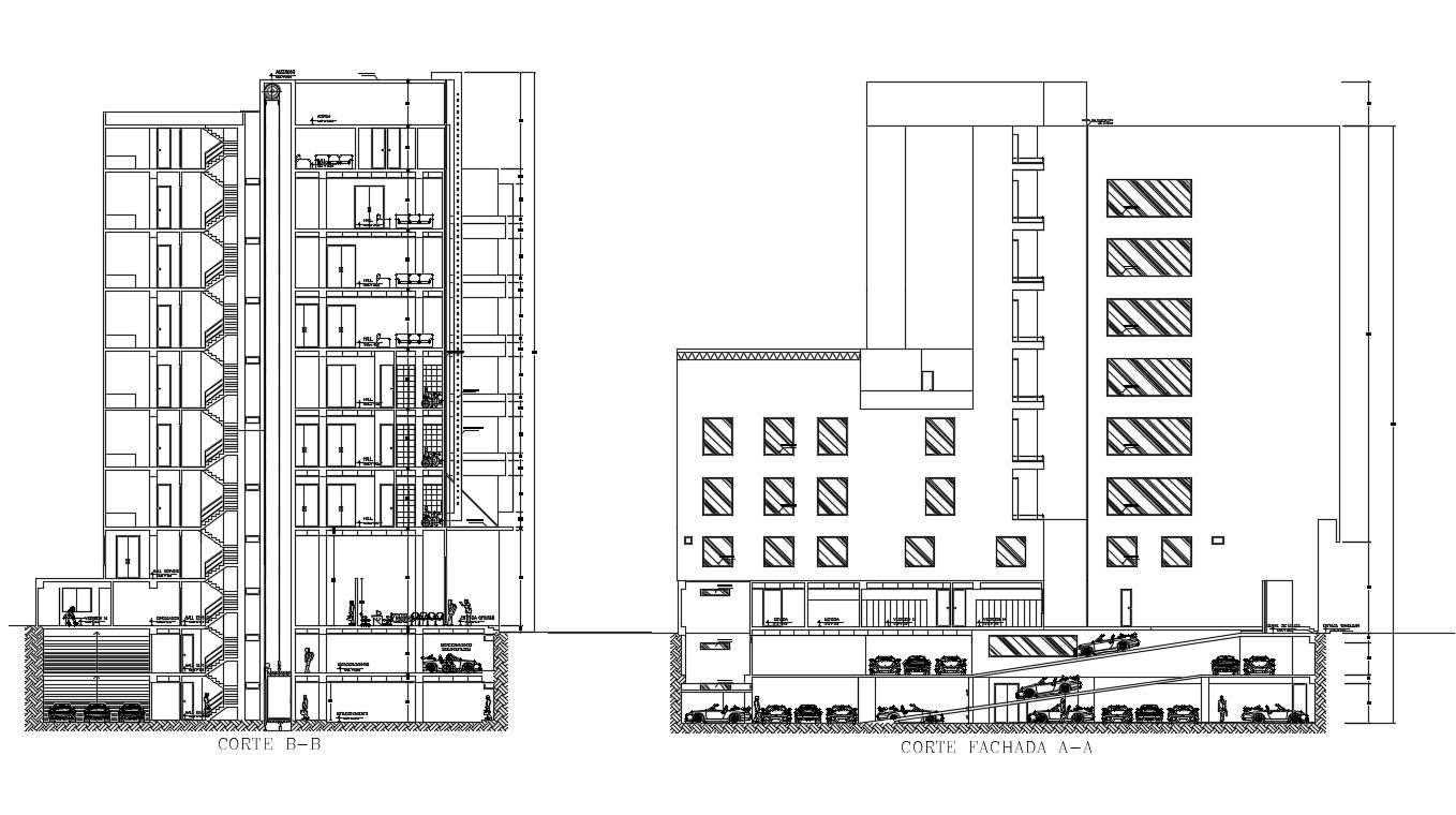 Finance Building Section Plan