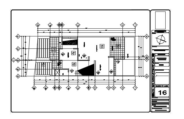 Finishing detail of the 26x10m house plan ground floor drawing