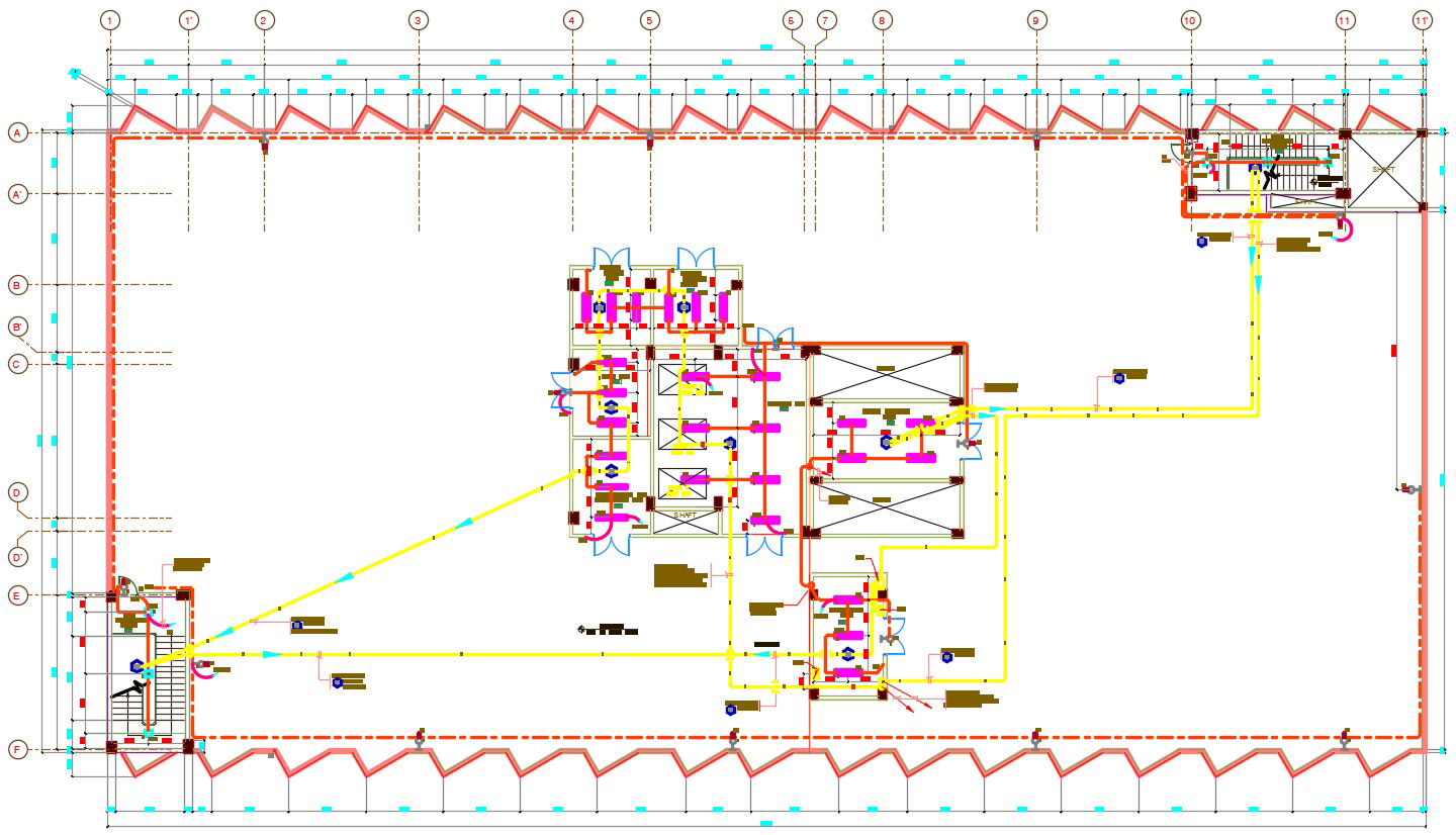 Fire Alarm and Lighting Design Layout Plan Download