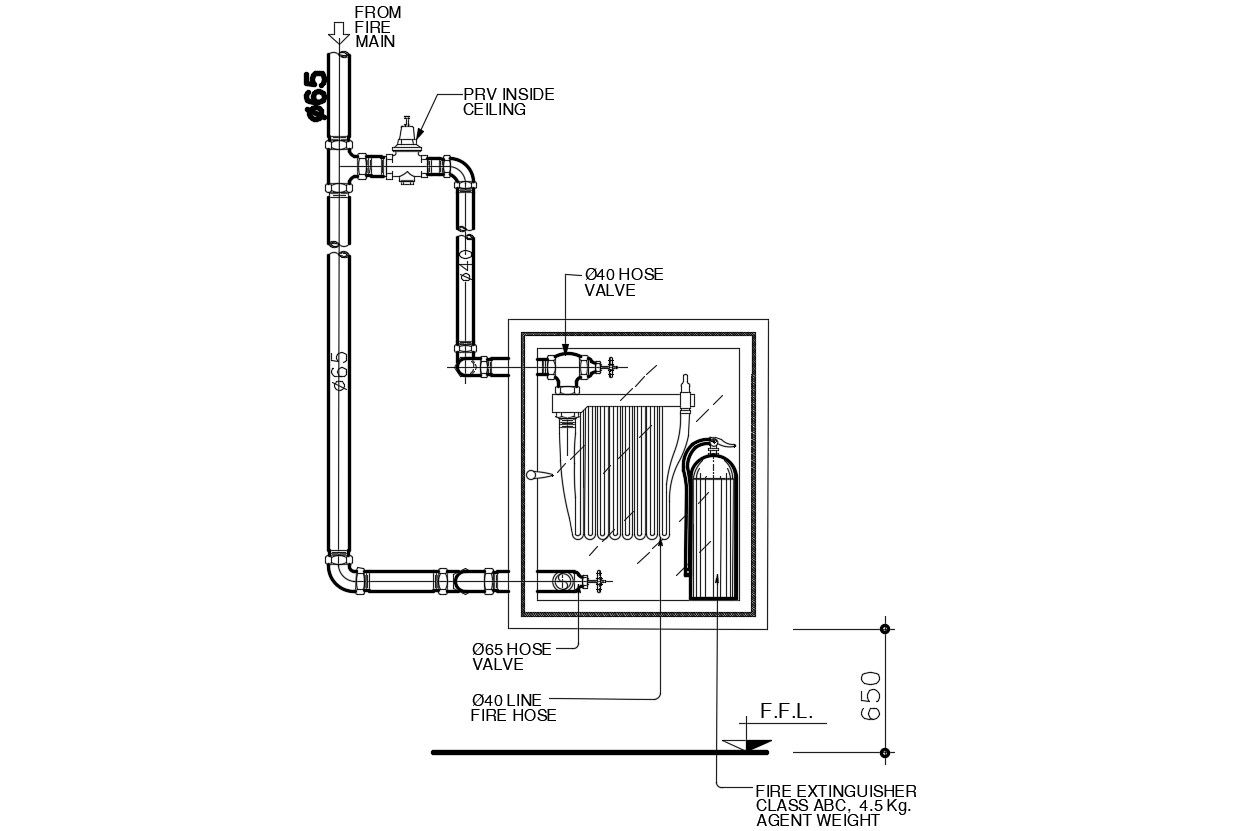 Fire Extinguisher System Design AutoCAD File Download