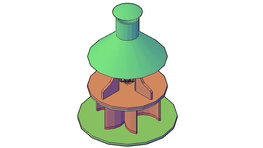 Fire Space Design 3d model CAD drawing