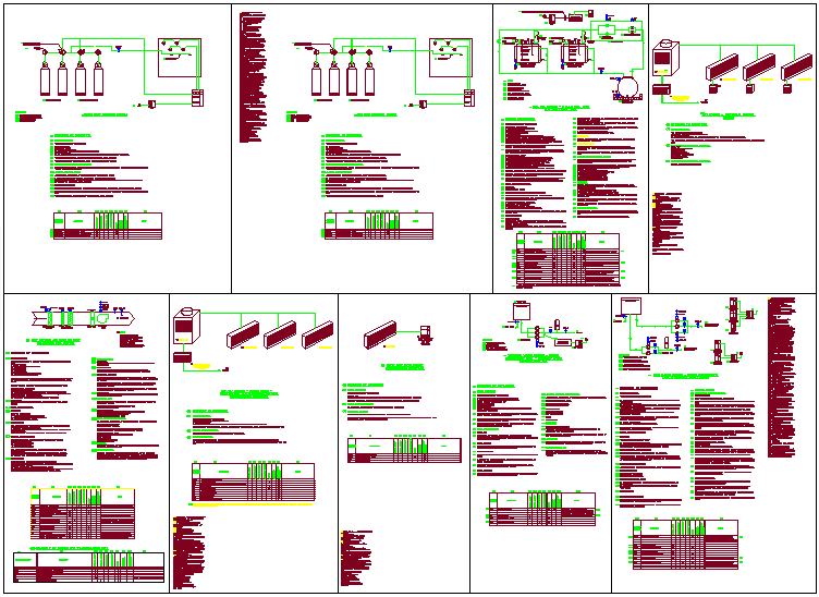 Fire fighting system design view dwg file