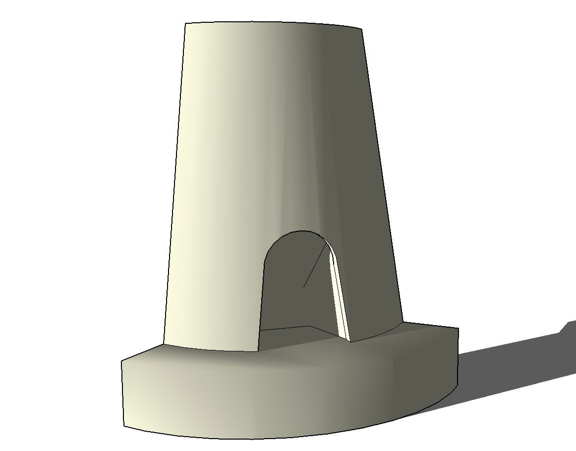 Fire place large corner 3d drawing details skp file