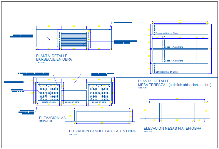 Fire place of barbecue kitchen elevation and sectional details dwg file