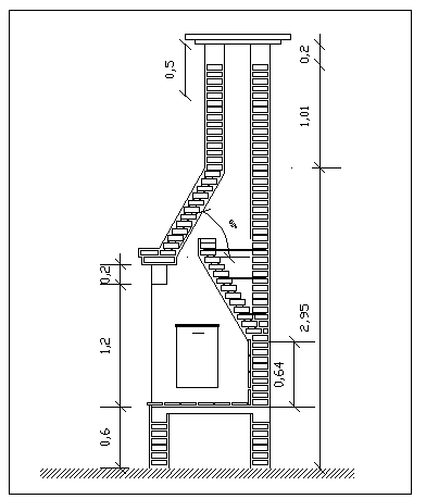 Fire place of barbecue kitchen elevation details dwg file
