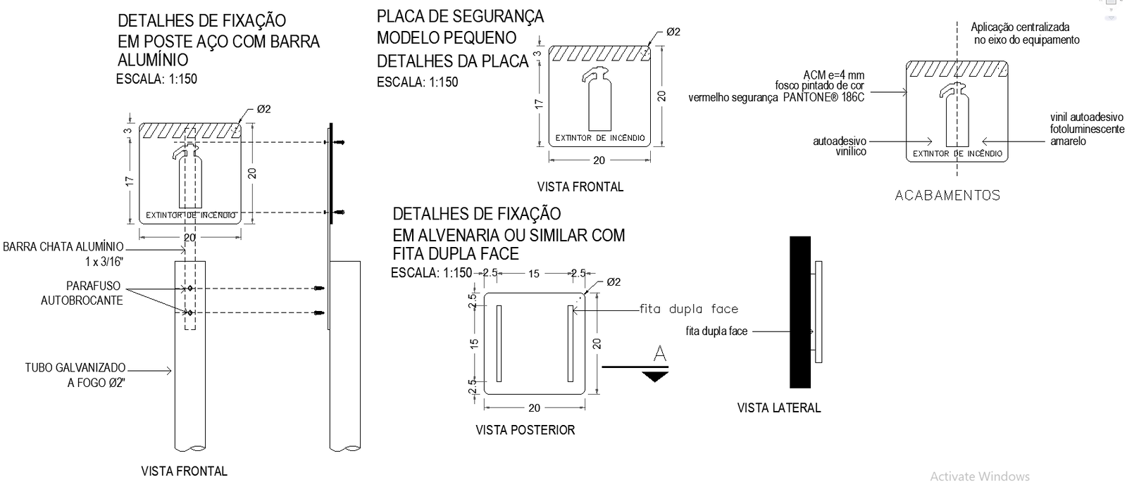 Fire Extinguisher AutoCAD Machinery Design DWG Views