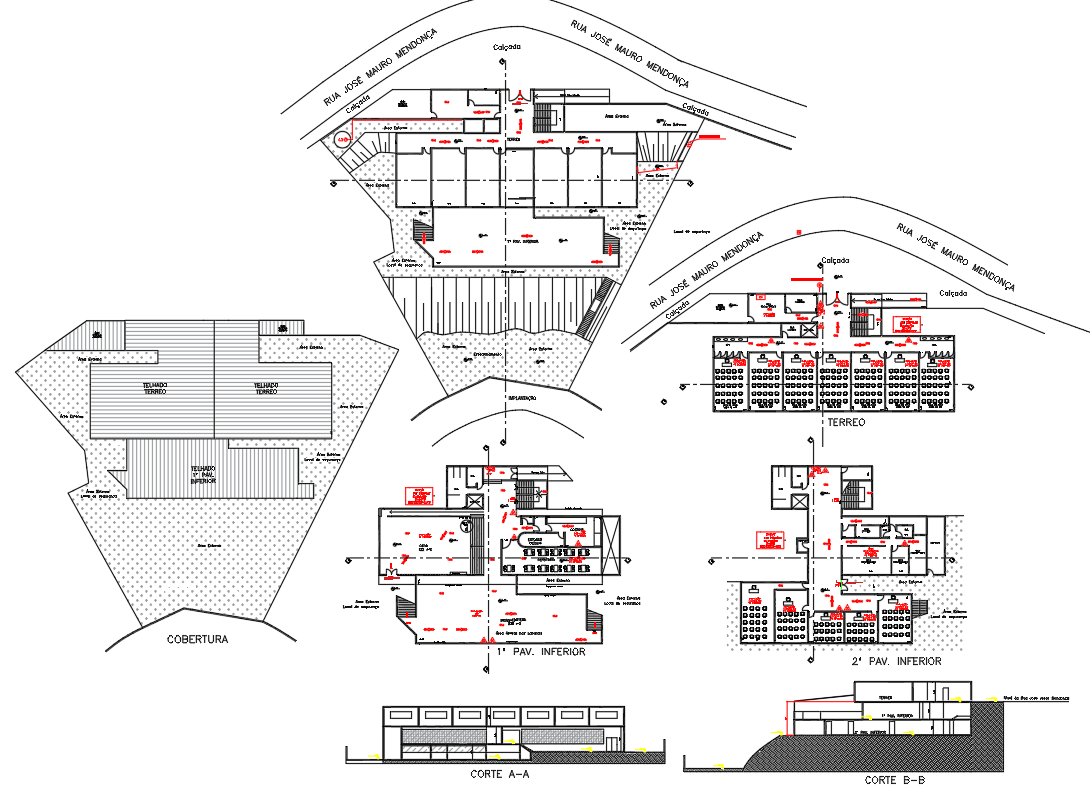 Fire Safety Plan for School Building Plan in AutoCAD File