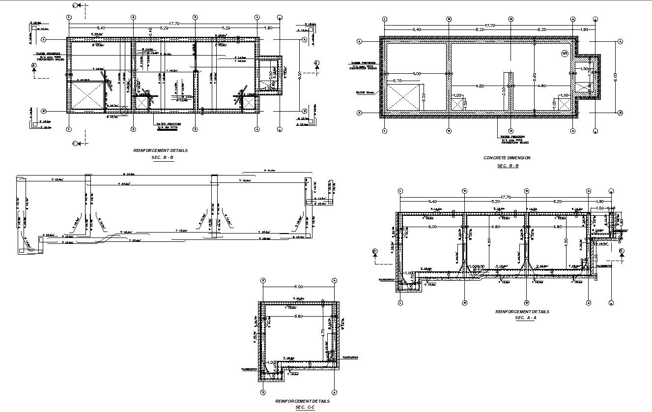 Fire Tank Structural Details CAD Drawing in AutoCAD DWG File