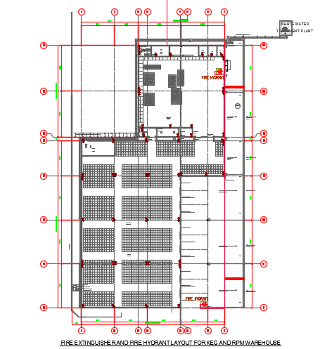 Fire extinguisher and fire hydrant 78x144m keg warehouse