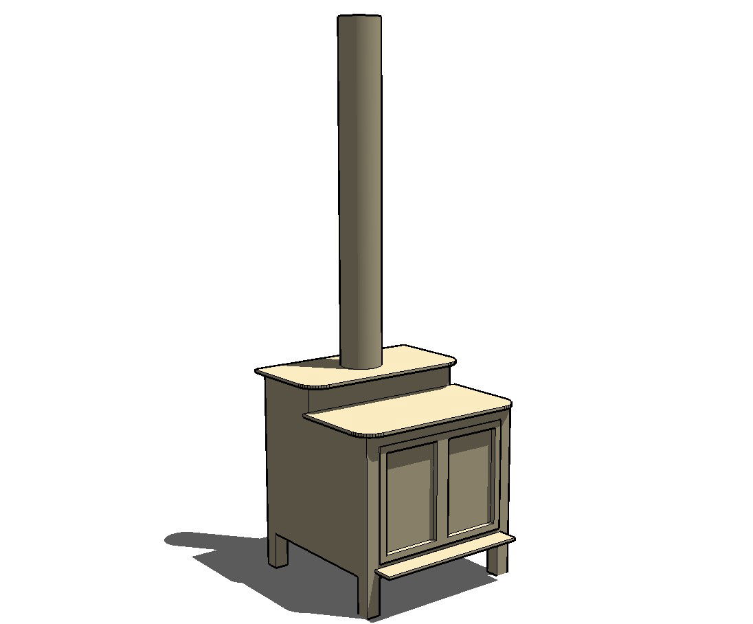 Fireplace wooden stove 3d block ad drawing details skp file