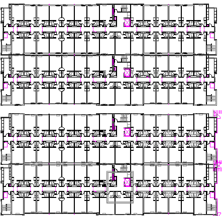 First and Second Floor Plan of Five Star Hotel Project dwg file