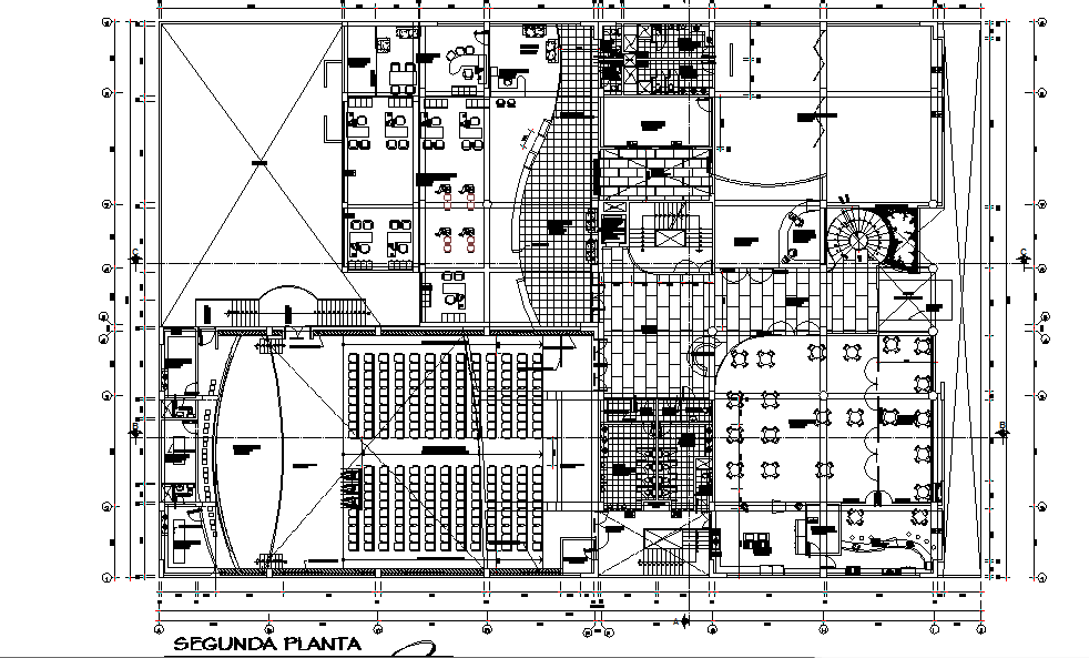 First floor Commercial working plan detail dwg file