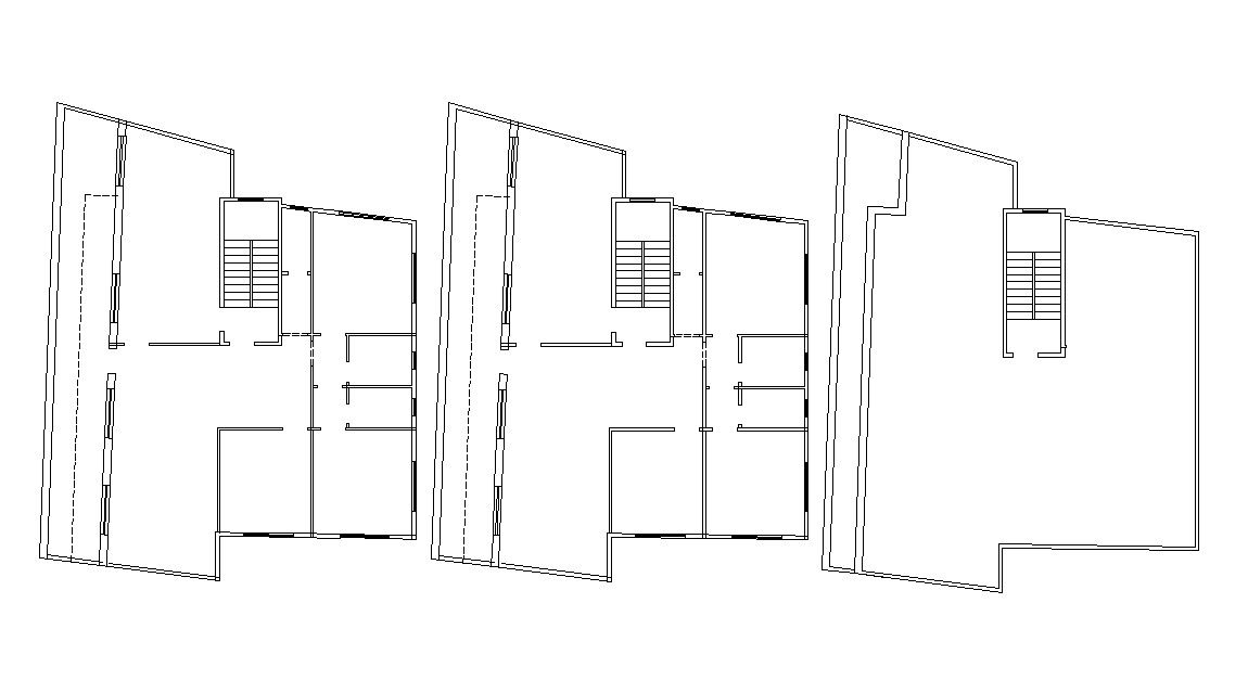 First And Terrace Floor Plan Of Bungalow DWG File