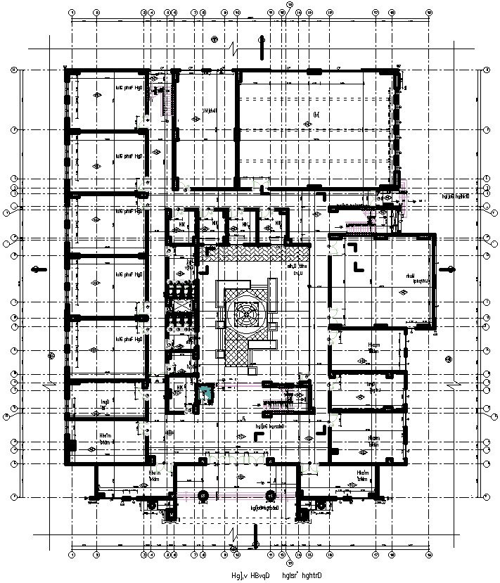 First floor framing plan of a collage.