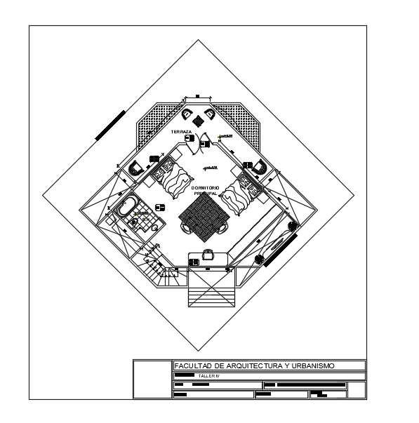 First Floor House Plan 2D AutoCAD DWG Drawing with Layout