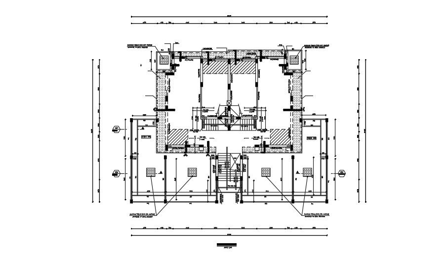First floor plan layout of 17m x 23m.