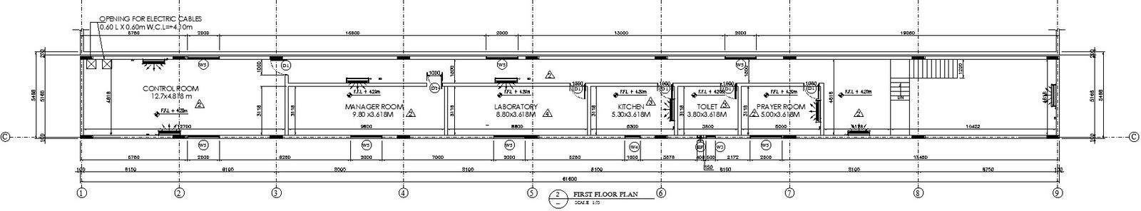 First floor sectional plan.
