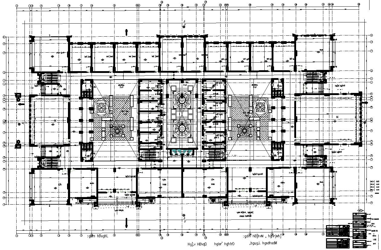 First floor structural Framing plan of a Educational building.
