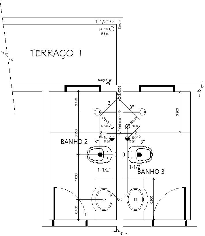 First floor toilet design details AutoCAD file, cad drawing, dwg format