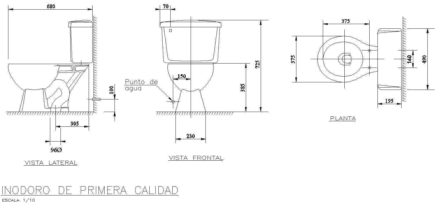 First quality toilet design in detail AutoCAD drawing, dwg file, CAD file
