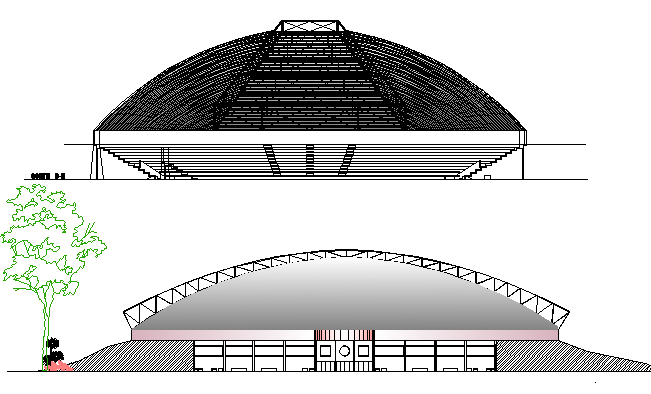 Five Star Hotel Architecture Design and Elevation dwg file
