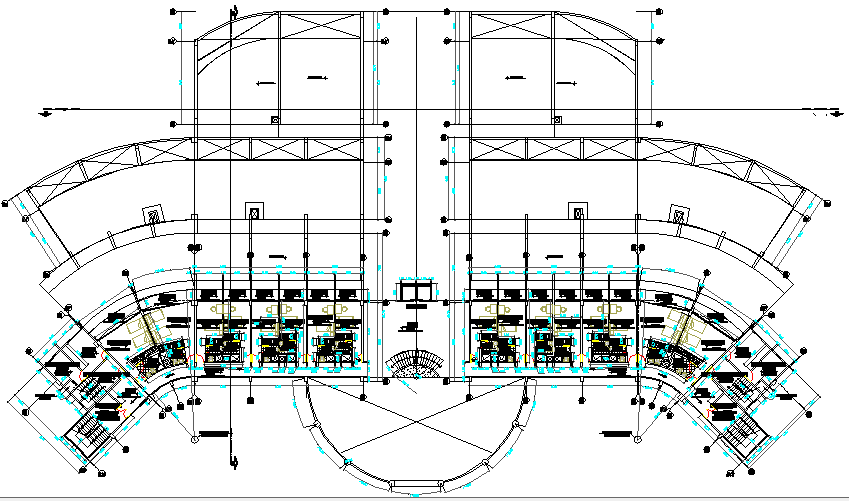 Five Star Hotel Project Elevation Plan dwg file