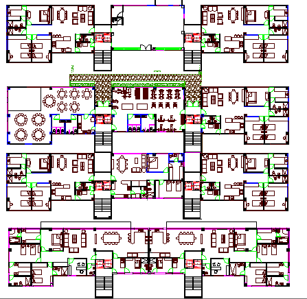 Five star hotel architecture floor plan details dwg file