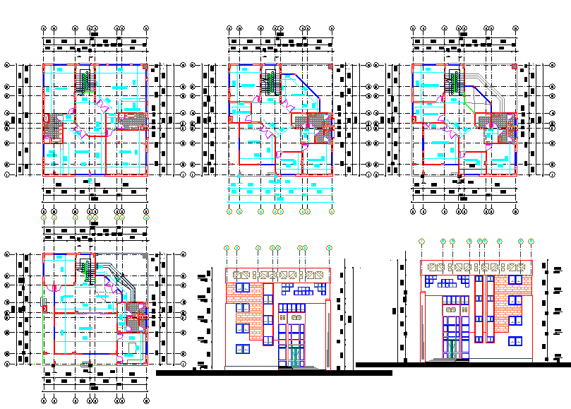 Five star hotel plans architectural autocad drawings