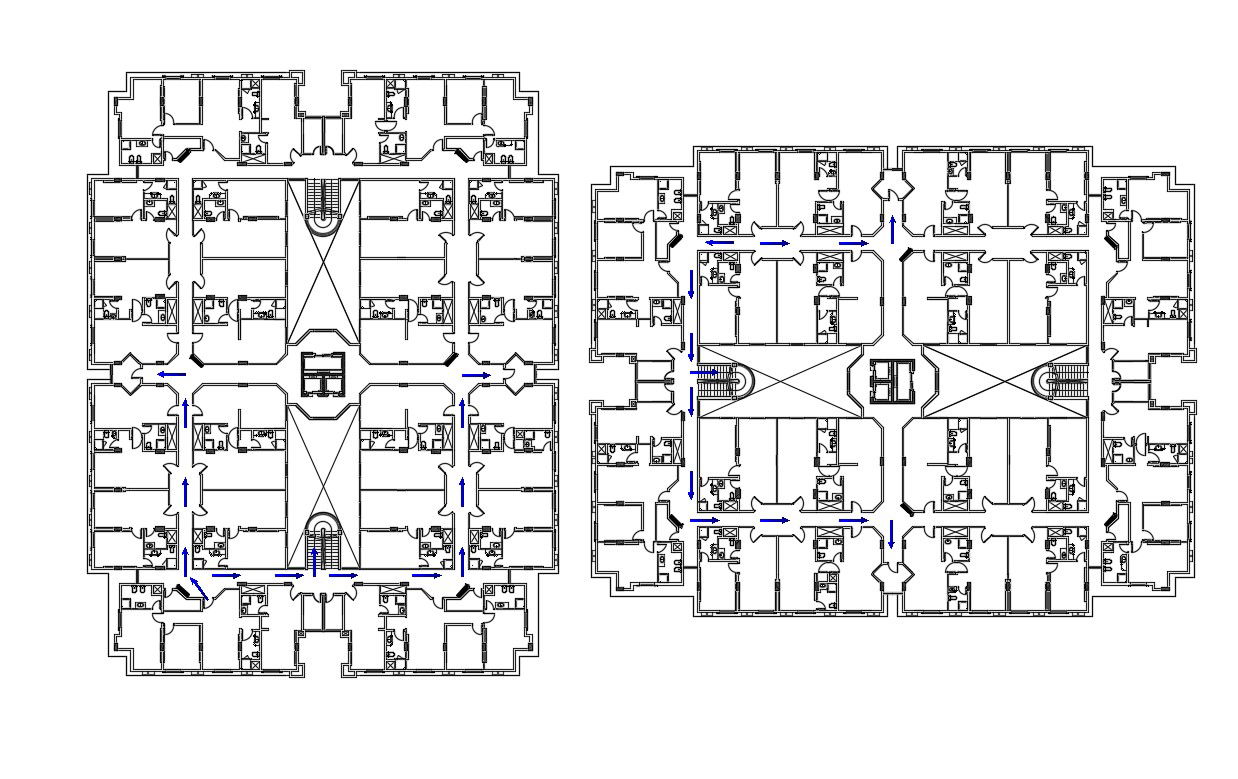 Flat Apartment CAD drawing