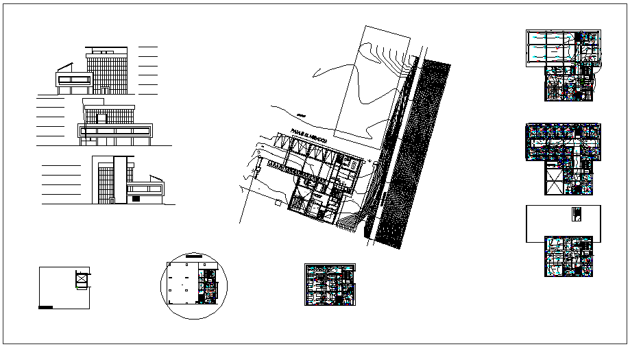 Flat electrical installation detail view dwg file