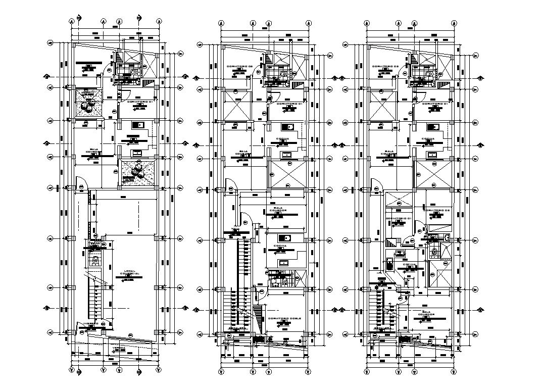 Flat plan detail dwg file